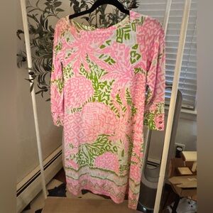 Lilly Pulitzer Pink and Green Patterned Dress